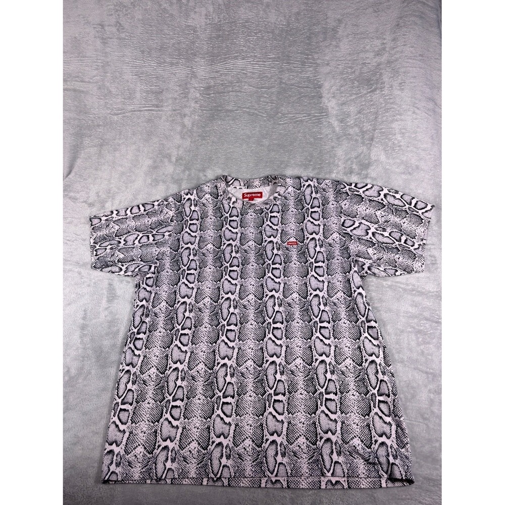 Supreme T-Shirt Snakeskin Mens XL Multicolor Crew Neck Short Sleeve